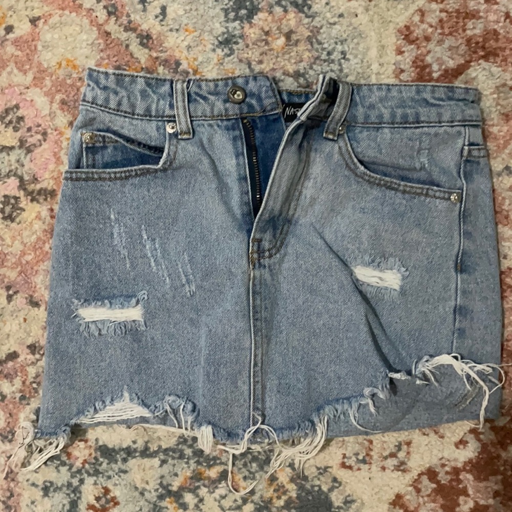 Nasty Gal jean skirt